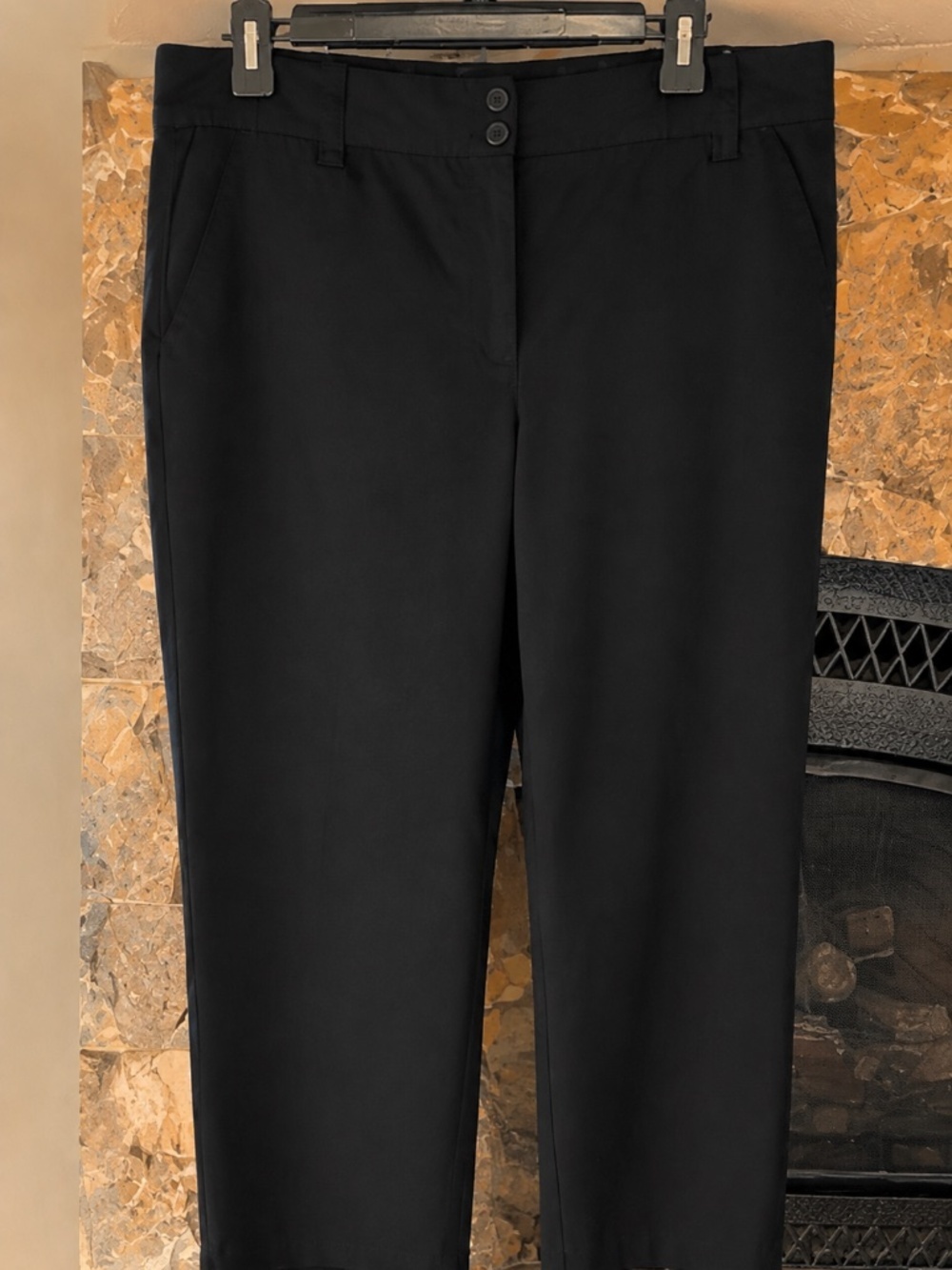 LOFT Julie Cut Women's Size 14 Black Chino Pants Straight Leg Casual